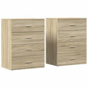 vidaXL Dulapuri, 2 buc., stejar sonoma, 60x39x80 cm, lemn prelucrat