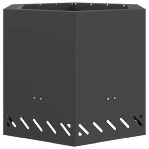 vidaXL Focar Fără Fum Negru 58 x 58 x 51 cm Oțel