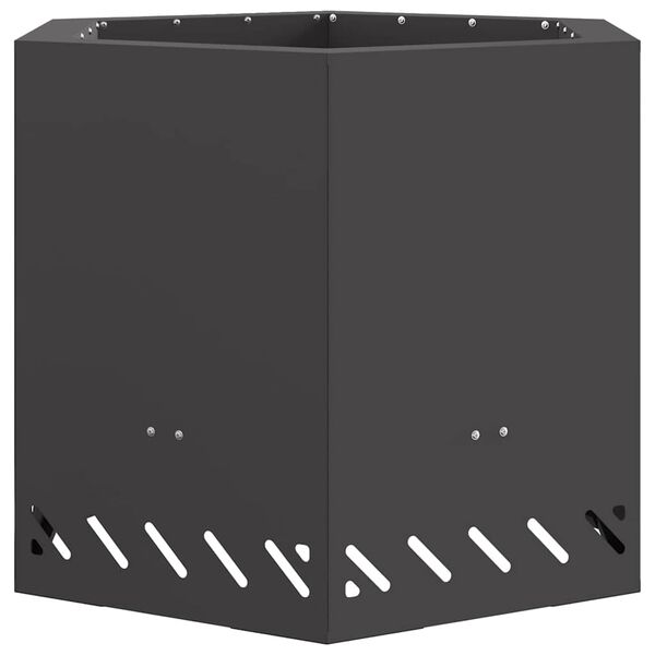 vidaXL Focar Fără Fum Negru 58 x 58 x 51 cm Oțel
