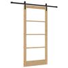 vidaXL Ușă glisantă ORKDAL Natural și Negru 93 x 202 cm
