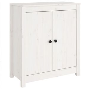 vidaXL Servantă, alb, 70x35x80 cm, lemn masiv de pin