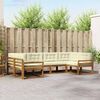 vidaXL Set de canapele de exterior cu pernă 6 pcs Natural și Crem