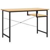 vidaXL Birou de calculator negru/stejar deschis 105x55x72 cm MDF/metal