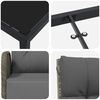 vidaXL Set de masă pentru grădină cu pernă 7 pcs Gri poliratan
