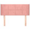 vidaXL Tăblie de pat cu aripioare roz 93x16x78/88 cm catifea
