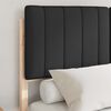 vidaXL Cadru de pat cu tăblie tapițată cu headboard Negru 120 x 200 cm