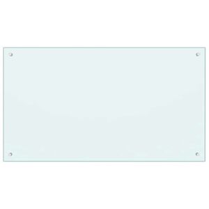 vidaXL Panou antistropi de bucătărie, culoare lapte, 100x60 cm sticlă securizată