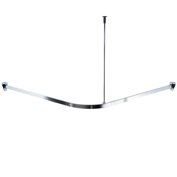 RIDDER Bară perdea duș universală pentru colț, cu c&acirc;rlige, crom, 52500