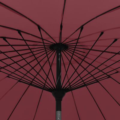 vidaXL Umbrelă soare de exterior, stâlp aluminiu, roșu bordo, 270 cm