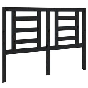 vidaXL Tăblie de pat, negru, 126x4x100 cm, lemn masiv de pin