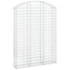vidaXL Coș gabion arcuit, 150x30x200/220 cm, fier galvanizat