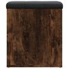vidaXL Bancă de pantofi, stejar fumuriu, 42x42x45 cm, lemn prelucrat