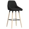 vidaXL Scaun de bar, negru, material textil