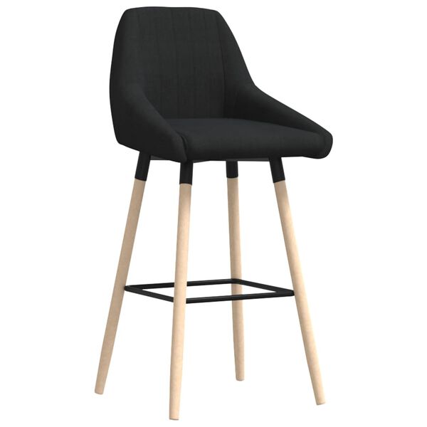 vidaXL Scaun de bar, negru, material textil