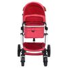 vidaXL Cărucior pentru copii 2-&icirc;n-1, roșu, aluminiu