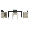 vidaXL Set de masă pentru grădină 5 pcs Gri deschis poliratan