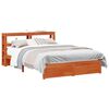 vidaXL Cadru de pat cu headboard Maroniu cerat Lemn de pin masiv