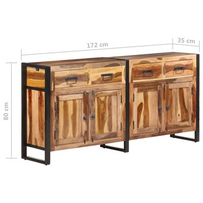 vidaXL Servantă, 172x35x80 cm, lemn masiv acacia cu finisaj miere