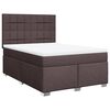 vidaXL Pat box spring cu saltea, maro &icirc;nchis, 140x200 cm, textil