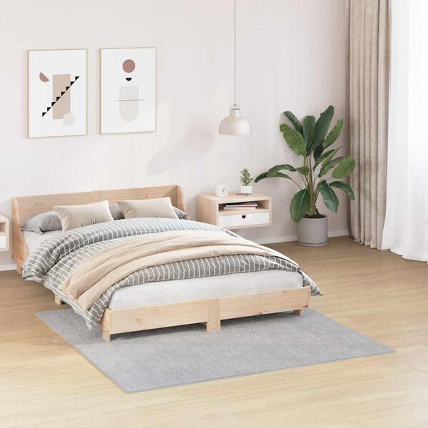 vidaXL Covor Shaggy Antiderapant Gri 160 x 160 cm PP