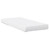 vidaXL Pat de zi cu saltea, alb, 80x200 cm, lemn masiv pin