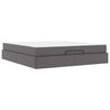 vidaXL Cadru de pat cu saltea Altele 2 buc. Gri PVC