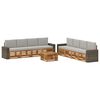 vidaXL Set de canapele de exterior 9 buc. Natural și gri deschis