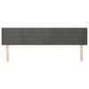 vidaXL Tăblie de pat cu aripioare gri &icirc;nchis 203x16x78/88 cm catifea