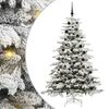 vidaXL Brad de Crăciun artificial cu ramuri articulare Alb 210 cm