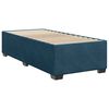 vidaXL Pat box spring cu saltea, albastru, 90x190 cm, catifea