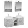 vidaXL Set de mobilier pentru baie 5 pcs Gri Beton