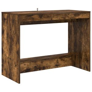 vidaXL Birou pentru pat Stejar fumuriu Lemn prelucrat 100 x 45 x 75 cm