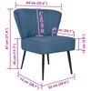 vidaXL Scaun cocktail, albastru, material textil