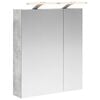 vidaXL Dulap cu oglindă pentru baie Gri din beton 60 x 14,5 x 70 cm
