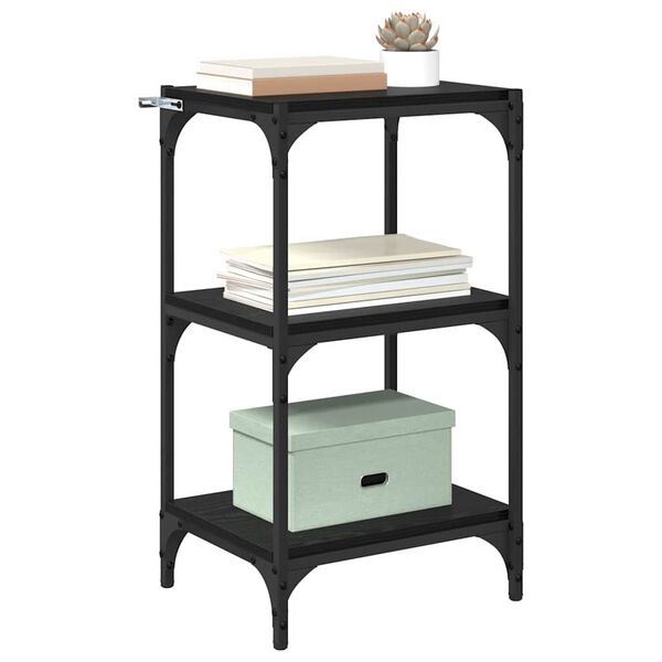 vidaXL Dulap pentru cărți Stejar negru 40 x 33 x 70,5 cm