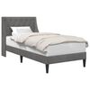 vidaXL Cadru de pat cu headboard Gri &icirc;nchis 100 x 190 cm Catifea