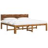 vidaXL Cadru de pat dublu cu spătar ROSTOCK natural 200 x 200 cm