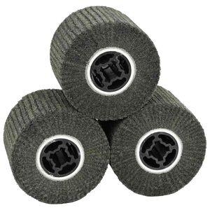 vidaXL Role de șlefuire 3 buc. Negru 12 x 12 x 10 cm Fibra sintetică