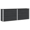 vidaXL Strat &icirc;nălțat de grădină Negru 250 x 50 x 91 cm WPC și Aluminiu