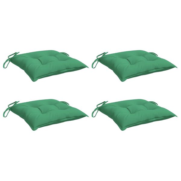 vidaXL Perne de scaun, 4 buc., verde, 40x40x7 cm, textil oxford