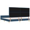 vidaXL Cadru de pat cu headboard albastru 200 x 200 cm țesătură