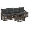 vidaXL Set de canapele pentru grădină 5 pcs Gri poliratan