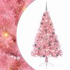 vidaXL Pom de Crăciun artificial pre-iluminat Roz 180 cm PVC