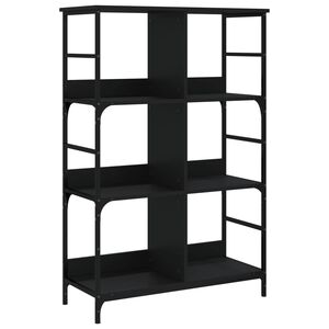 vidaXL Bibliotecă, negru, 78,5x33x117,5 cm, lemn prelucrat