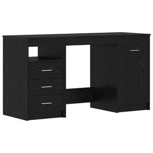 vidaXL Birou 2 buc. Stejar Negru 140 x 50 x 76 cm Lemn prelucrat