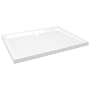 vidaXL Cădiță de duș dreptunghiulară din ABS, alb, 70x90 cm