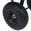 vidaXL Cărucior manual de grădină basculabil, negru, 300 kg, 75 L
