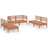 vidaXL Set mobilier de grădină, 6 piese, maro miere, lemn masiv de pin
