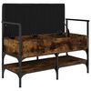 vidaXL Bancă de pantofi, stejar fumuriu 85,5x42x57,5 cm lemn prelucrat