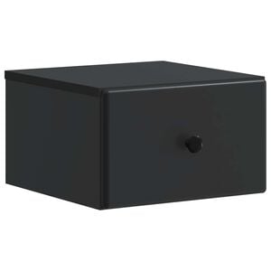 vidaXL Dulap de noapte suspendat Negru 34,5 x 33 x 20 cm
